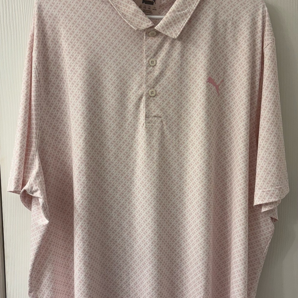 Puma Men's Pink Polo Shirt